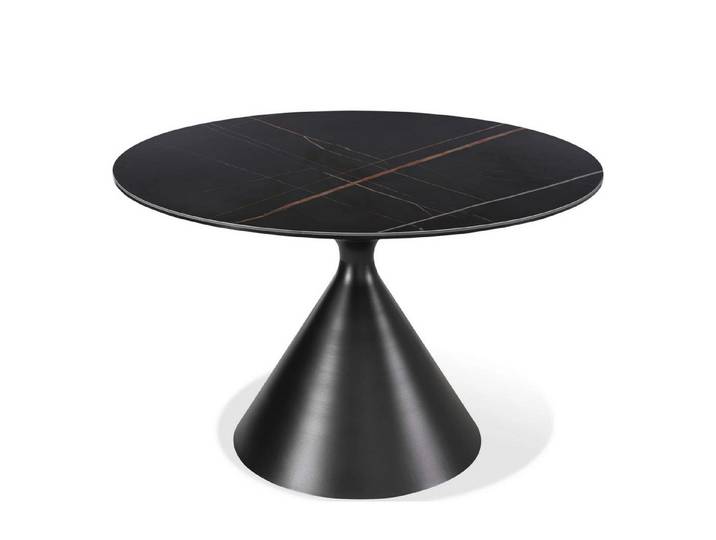 mukuhi Esstisch ESSTISCH Winston rund 119 cm Sinterstein Schwarz
