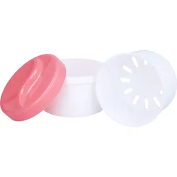 Gebissdose Rosa mit Einsatz und Deckel 1 ST