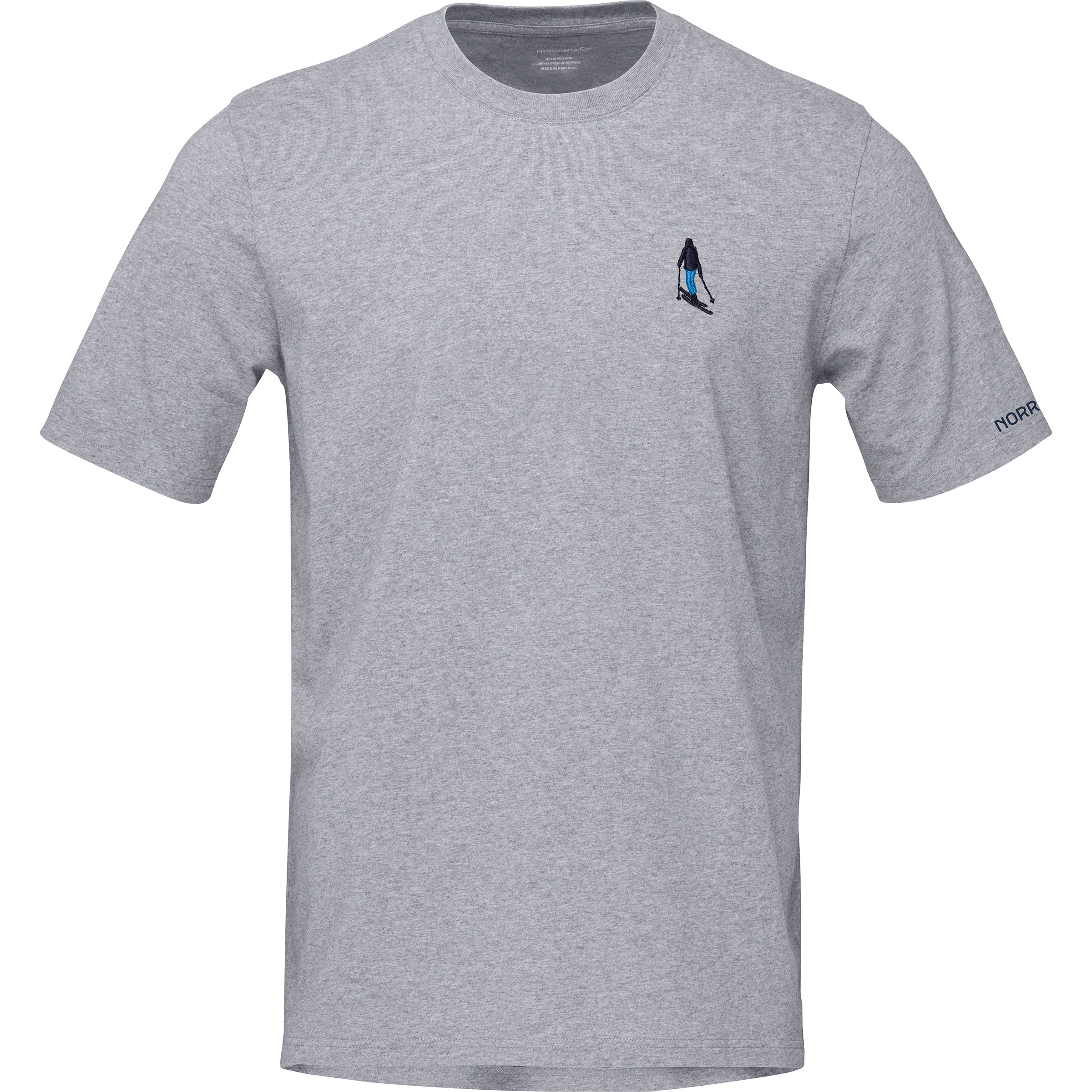 Norrona /29 Cotton Activity Embroidery Herren T-Shirts grau Größe S Lifestyle Hautfreundlich