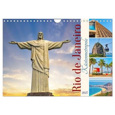 Rio de Janeiro - Küstenmetropole (Wandkalender 2027 DIN A4 quer), CALVENDO Monatskalender