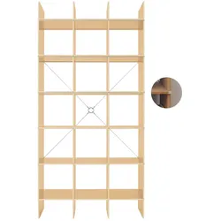 Nils Holger Moormann Regal FNP 3x5 MDF pur, unbehandelt, Designer Axel Kufus, 105.5x223x34 cm