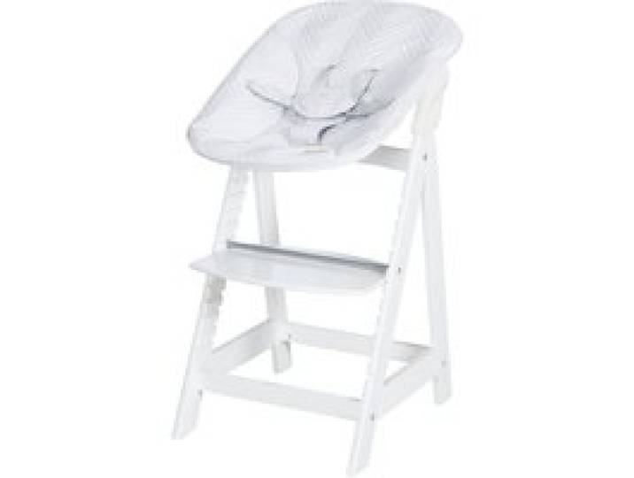 ROBA Chaise haute évolutive Born Up Zick Zack 2 en 1 (blanc)