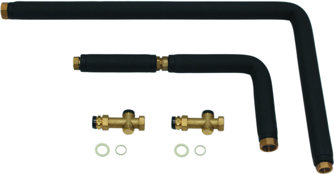 Vaillant ecoVIT Kessel-Anschlussverrohrung 305951 starr, Vor/Rücklauf G1, rechts/links, wärmegedämmt