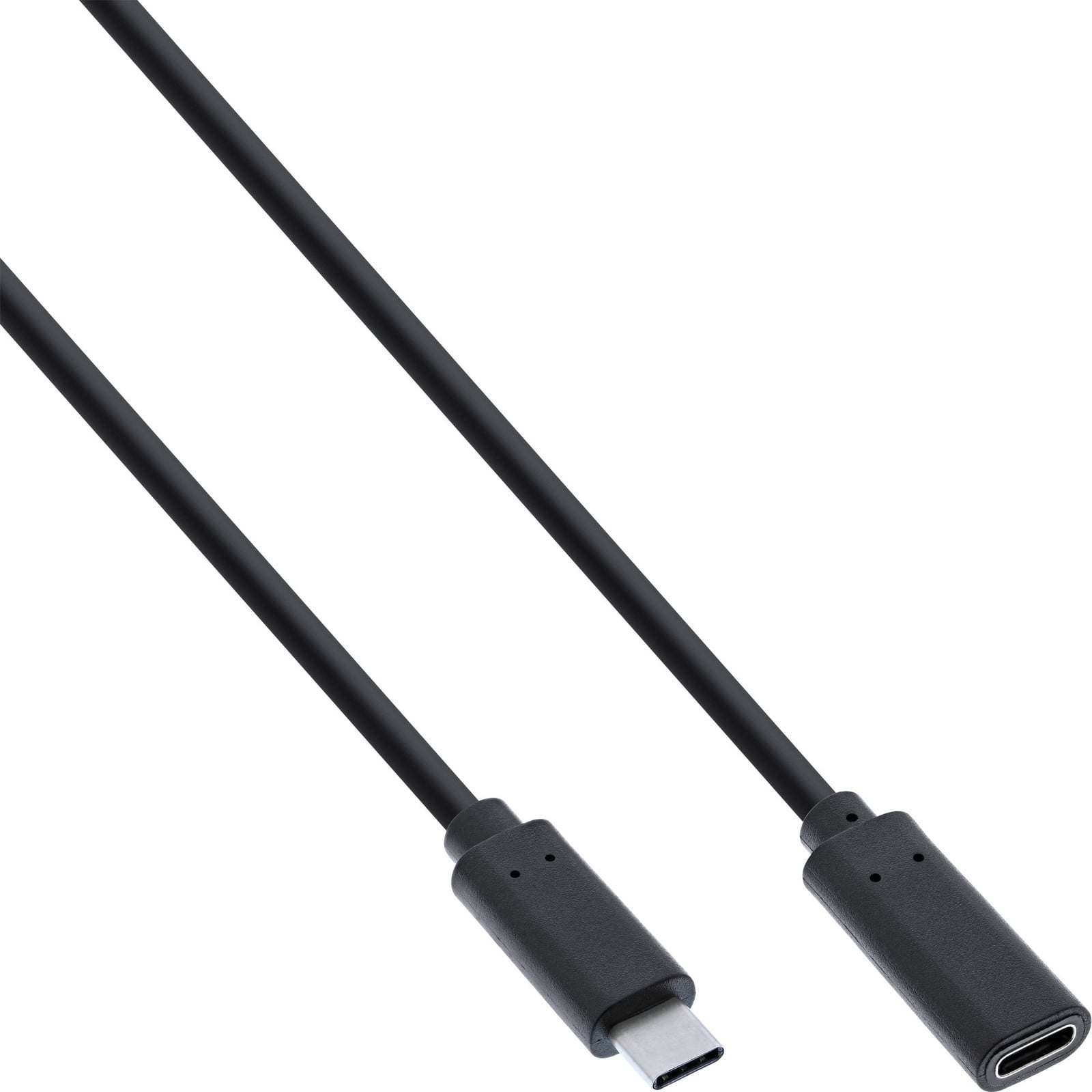 InLine 35771 USB 3.2 Type-C verlengkabel, zwart, 1 meter