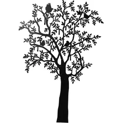 GARDEROBENHAKEN Wandgarderobe in Baum-Form mit 8 Haken Wanddeko Schwarz