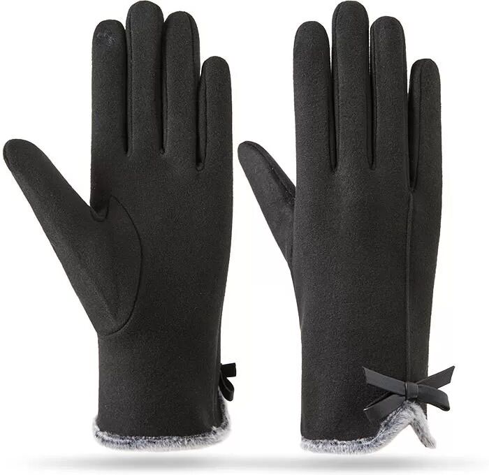 INF Warme Winterhandschuhe für Damen mit Touchscreen-Kompatibilität Schwarz