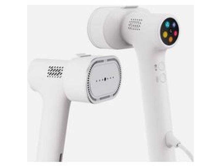 Fridja f20 Défroisseur Vapeur à Main avec Aspiration Défroisseur et Fer 2-en-1 Semelle Rotative 90° 1100 W Blanc