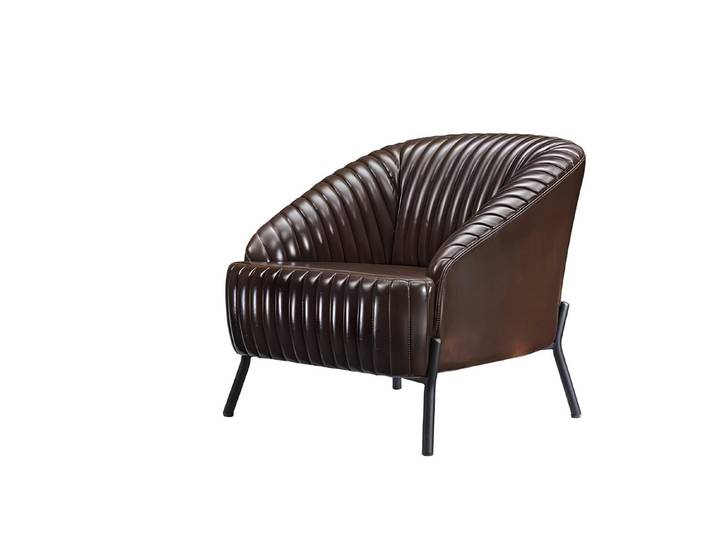 JVmoebel Sessel Brauner Designer Relaxsessel aus hochwertigem Leder (1-St., Sessel), Made in Europa