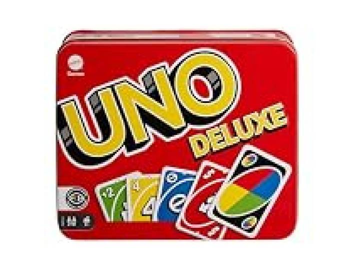 Mattel Games UNO Deluxe Jeu de Cartes, 7+, 2–10 Joueurs