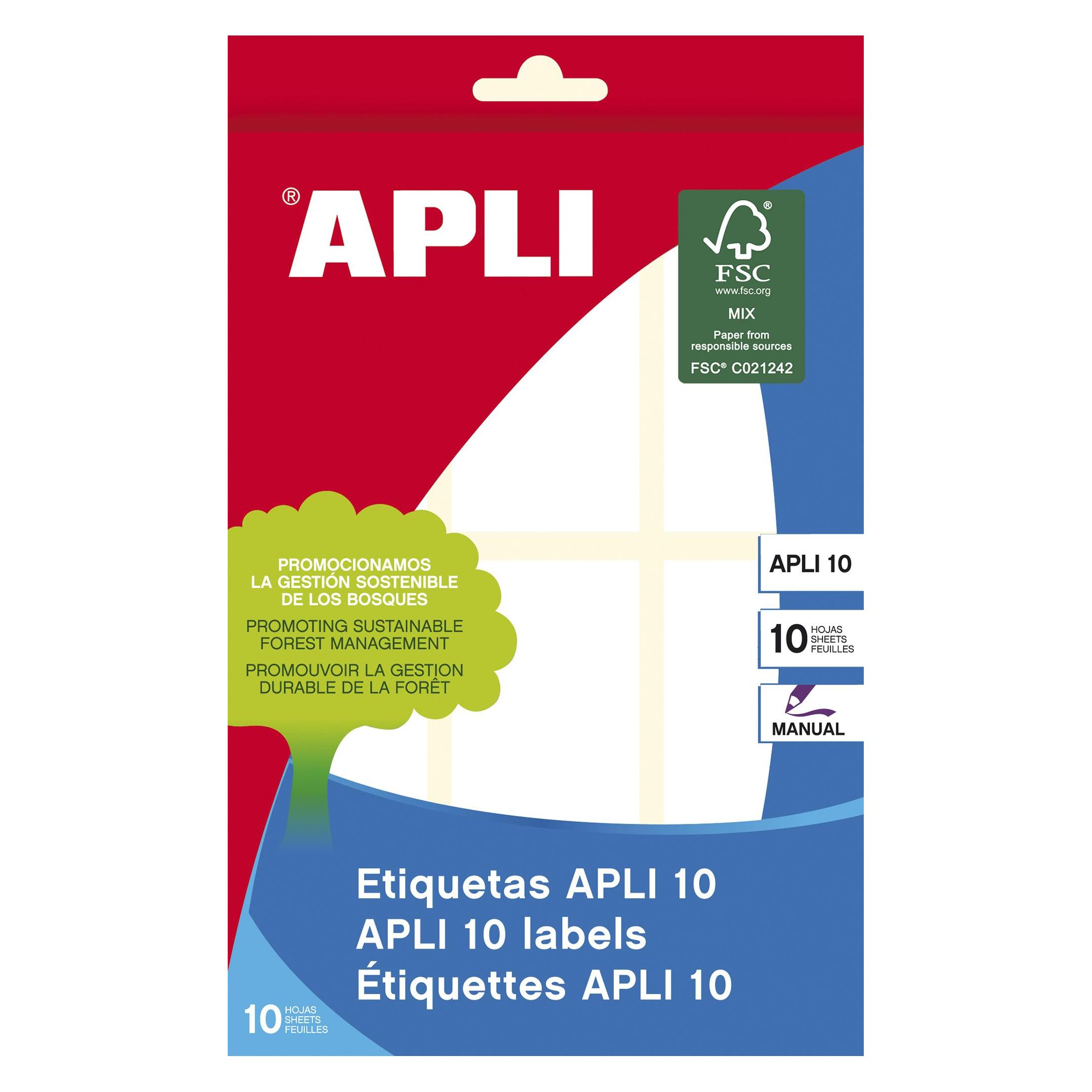 Apli APLI-10 Etiketten weiss 34x67 (1651)