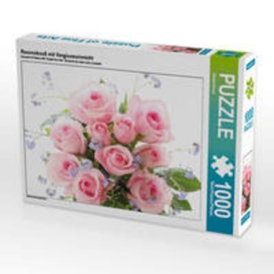 CALVENDO Puzzle Rosenstrauß mit Vergissmeinnicht | 1000 Teile Lege-Größe 64x48cm Foto-Puzzle für glückliche Stunden