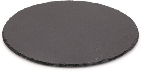 Schieferplatte rund, schwarz, 30 cm Ø