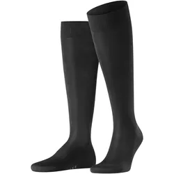FALKE Herren Kniestrümpfe - Tiago, Socken, Baumwolle, Logo, lang, einfarbig Anthrazit / 45-46