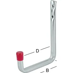 VORMANN Wandhaken U-Form ohne Gummierung 150 mm STA verz - 001450006Z