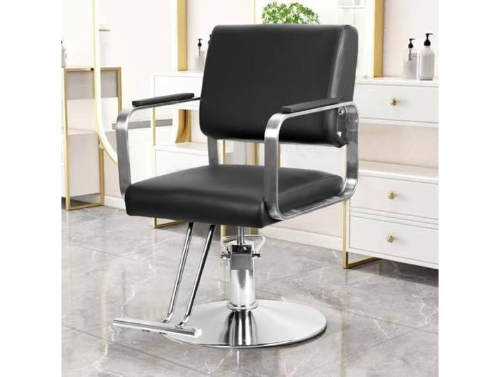Snabcibs Friseurstuhl, Salonstuhl für Friseure Hochbelastbarer Friseurstuhl mit Höhenverstellung, Shampoo-Stuhl für den Friseursalon Schwarz
