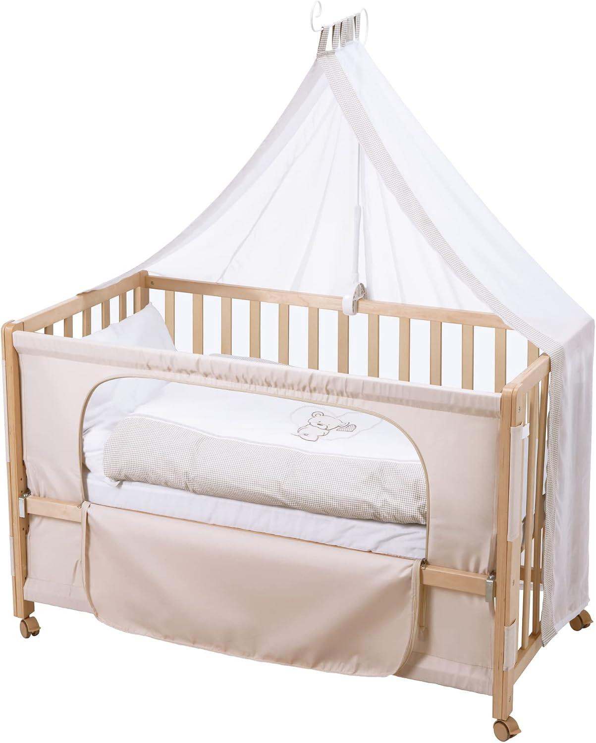 Bijzetbed en babybed met volledige uitrusting, B/D/H: 120 x 60 cm