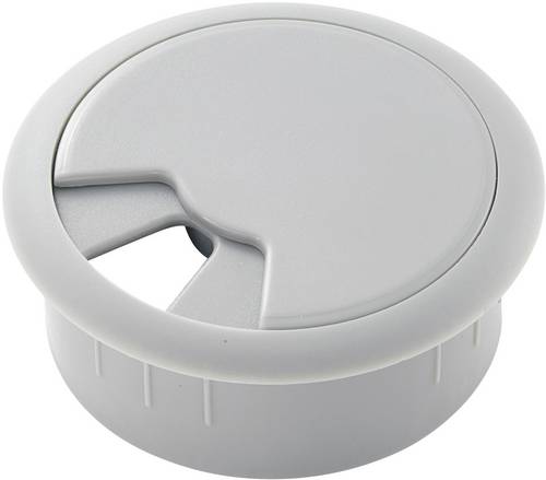 TRU Components WP80BK Kabeldurchführung für Arbeitsplatten ABS Grau 1St.