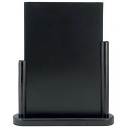 Securit® Tischtafel "Elegant" A4 - Schwarz lackiertes Holz
