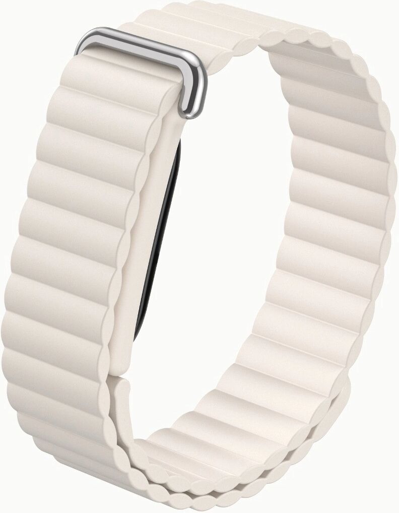 INF Magnetisches Silikon-Ersatzarmband kompatibel mit Google Fitbit Air, grau-oranges Design Beige