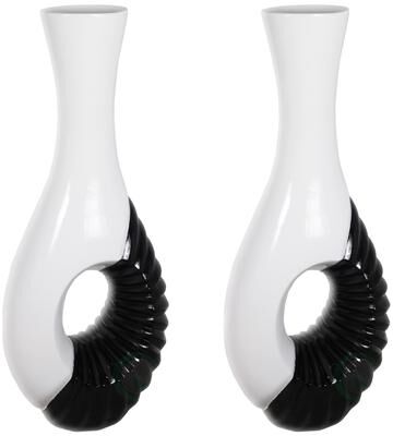 Uniquewise Modern Black and White Large Floor Vase - 43 Inch Tall, Contemporary Home Decor, Minimalist Design, Elegant Room Accent