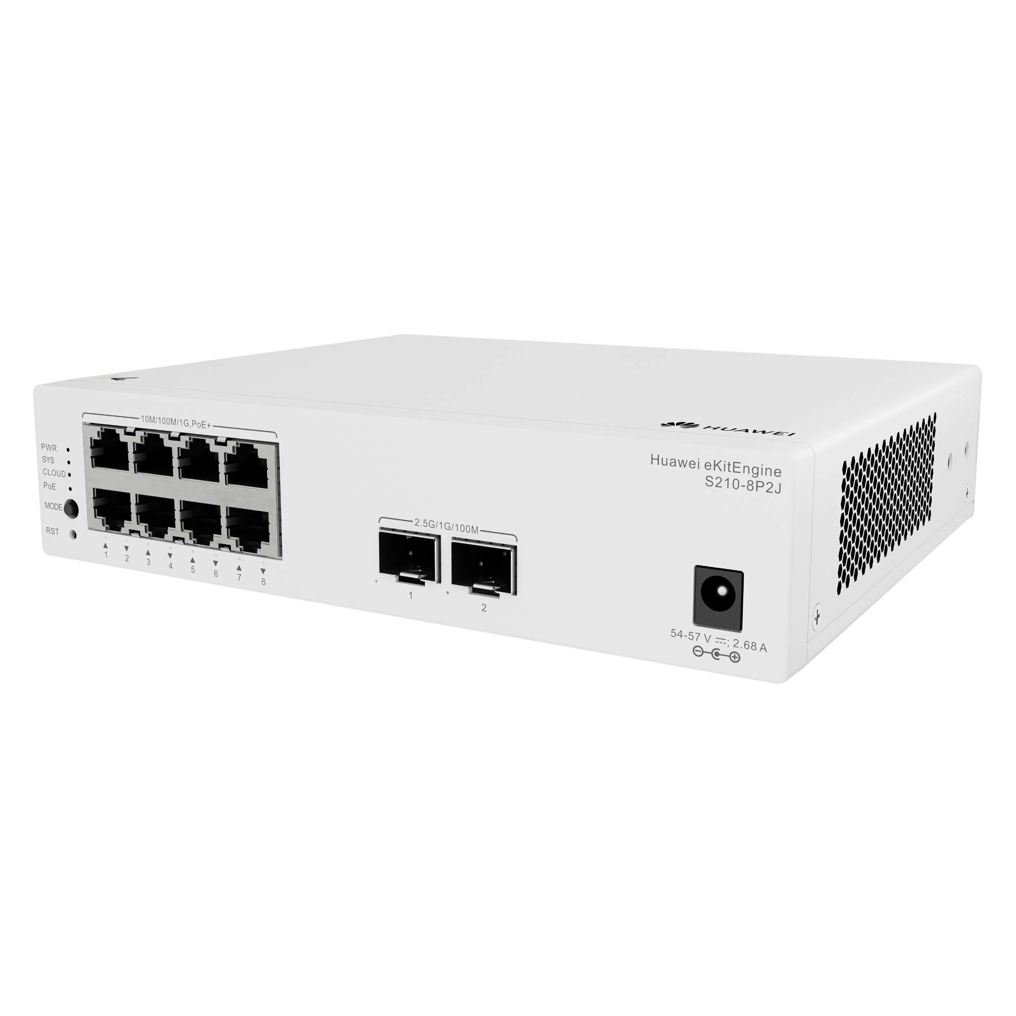 Huawei PoE+ Switch eKitEngine S210 Series S210-8P2J 10 Port (10 Ports) (S210-8P2J)