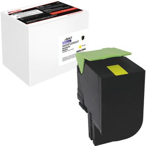 Edding kompatibel für Lexmark 80C2HY0 Prebate,  Toner EDD-6047, 3000 Seiten, gelb