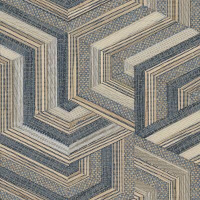 RoomMates Geo Puzzle Neutral Faux Grasscloth Peel and Stick Wallpaper