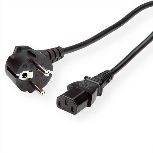 Roline Netzkabel, gerade IEC-Buchse, schwarz, 3m