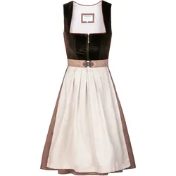 Midi Dirndl Theresie Samt Braun