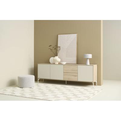 Sideboard "LABOE", beige (eichefarbig bianco hell), B:200cm H:67cm T:41cm, Holzwerkstoff, SCHÖNER WOHNEN-KOLLEKTION, Sideboards, Sideboard, 150 cm oder 200 cm mit push to open Funktion