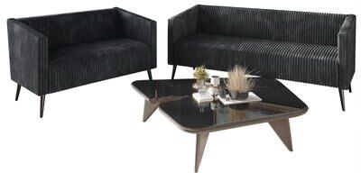Craft Porch CraftPorch Corduroy Modern Velvet Upholstered 2-Piece Living Room Set