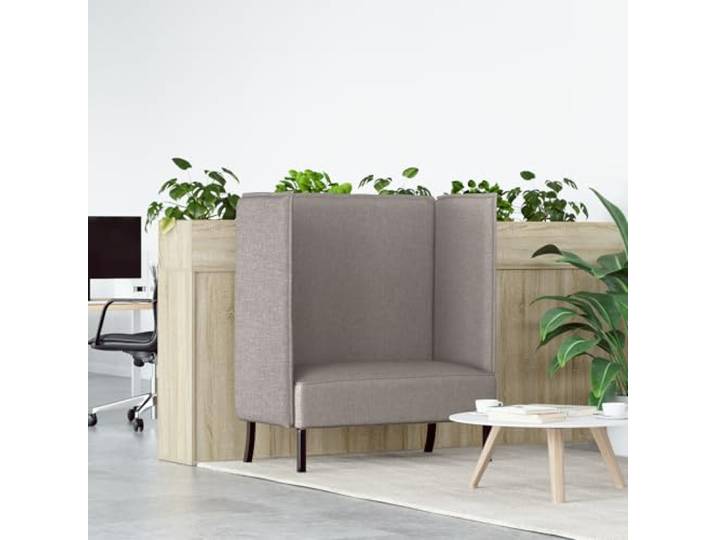 HEFZGDB Hochlehner Sofa Taupe 109x56x121 cm Stoff Ecksofa Modern Ergonomisch Kompakt Wohnlounges Bürolounge Bequem Gepolstert Stylische Ausführung Haltbare Konstruktion Leichte Pflege