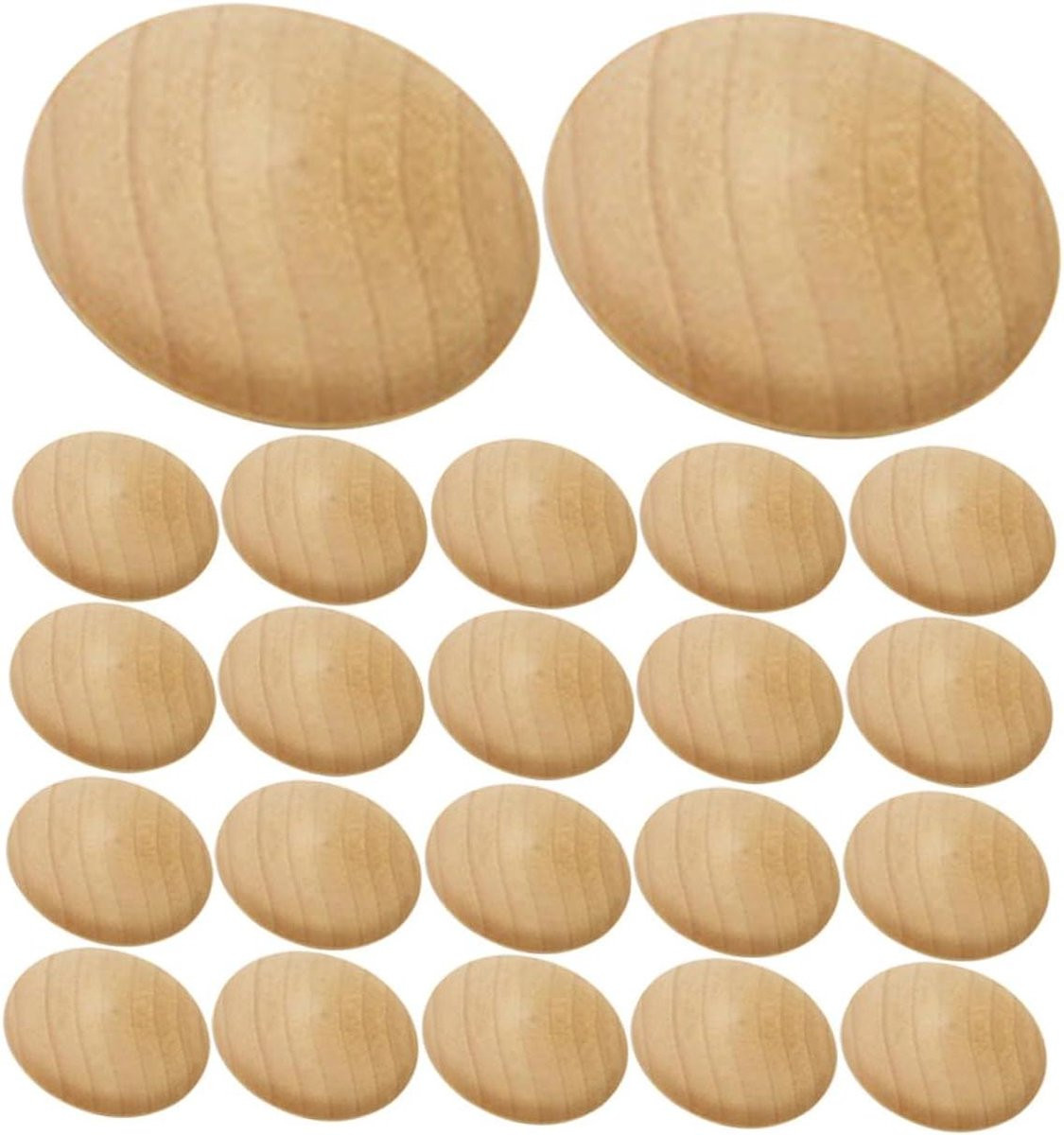 100 stuks Houten Gatpluggen Decoratieve Schroefdoppen voor het Afwerken van Meubels - Houtkleur