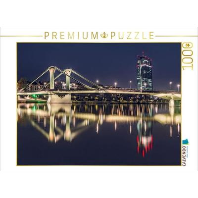 CALVENDO Puzzle Frankfurt - Flößerbrücke | 1000 Teile Lege-Größe 64x48cm Foto-Puzzle für glückliche Stunden