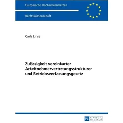 Zulässigkeit vereinbarter Arbeitnehmervertretungsstrukturen und Betriebsverfassungsgesetz, Fachbücher von Carla Linse