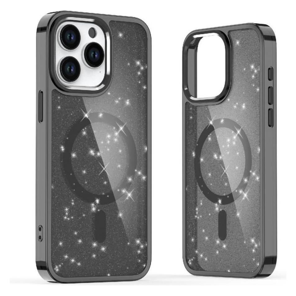 Hurtel Glitter Case MagSafe for iPhone 16 Plus - black with glitter (Apple iPhone 16 Plus) (47857218)