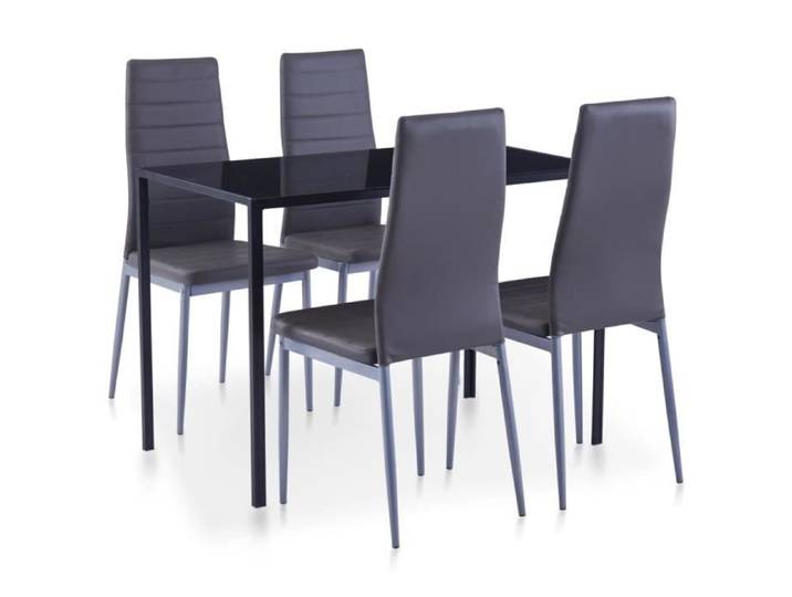 Mobilier de salle à manger 5 pcs Gris