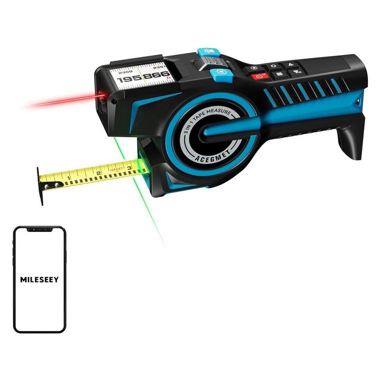 Mileseey DTX 10 Laser Distance Measurer with a 100-meter measuring tape (100 m, Laserentfernungsmesser) (DTX 10)