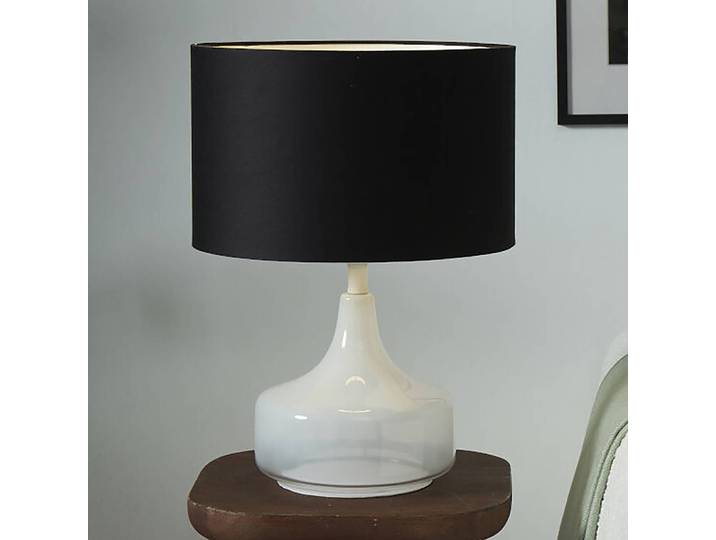 Lampe de table Reykjavik Type A Ø 32cm Noir/Noir Lin E27