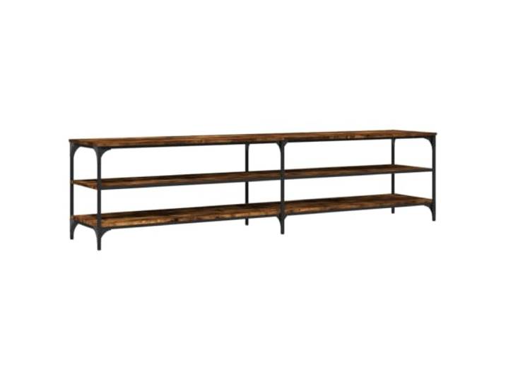 Helloshop26 TV-Schrank Eiche Rauch, 200 x 30 x 50 cm, großer Stauraum, zeitgenössisches Design, aus Holz, Eiche Rauch, 02_0048547