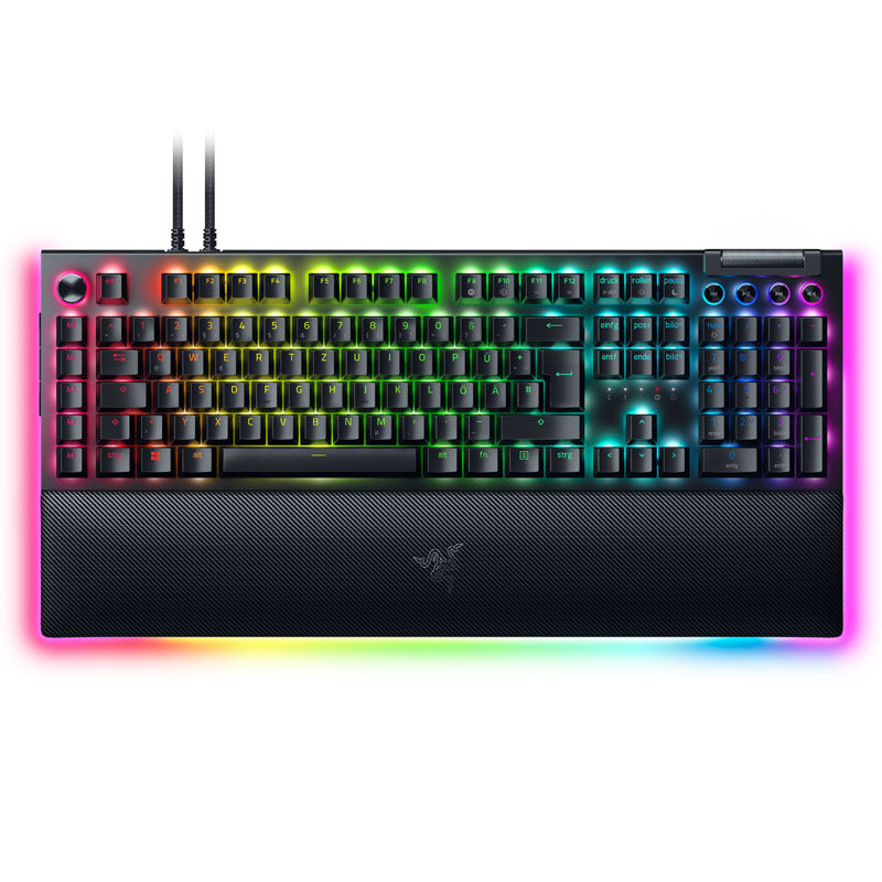 Razer BlackWidow V4 Pro Gaming Tastatur, Yellow Switch, USB, DE Layout