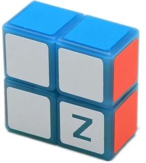 Uplift Essentials Z Cube 1x2x2 Speed Magic Cube Compact Pocket Puzzle & Educational Toy blue