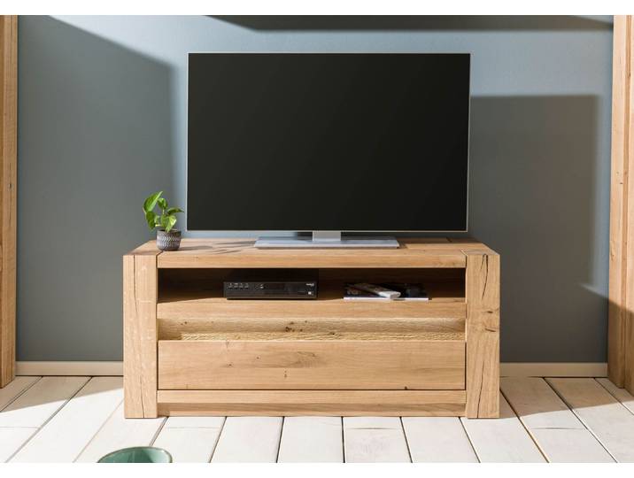 TV-Board Wildeiche 123x40x53 beige geölt KENT #209