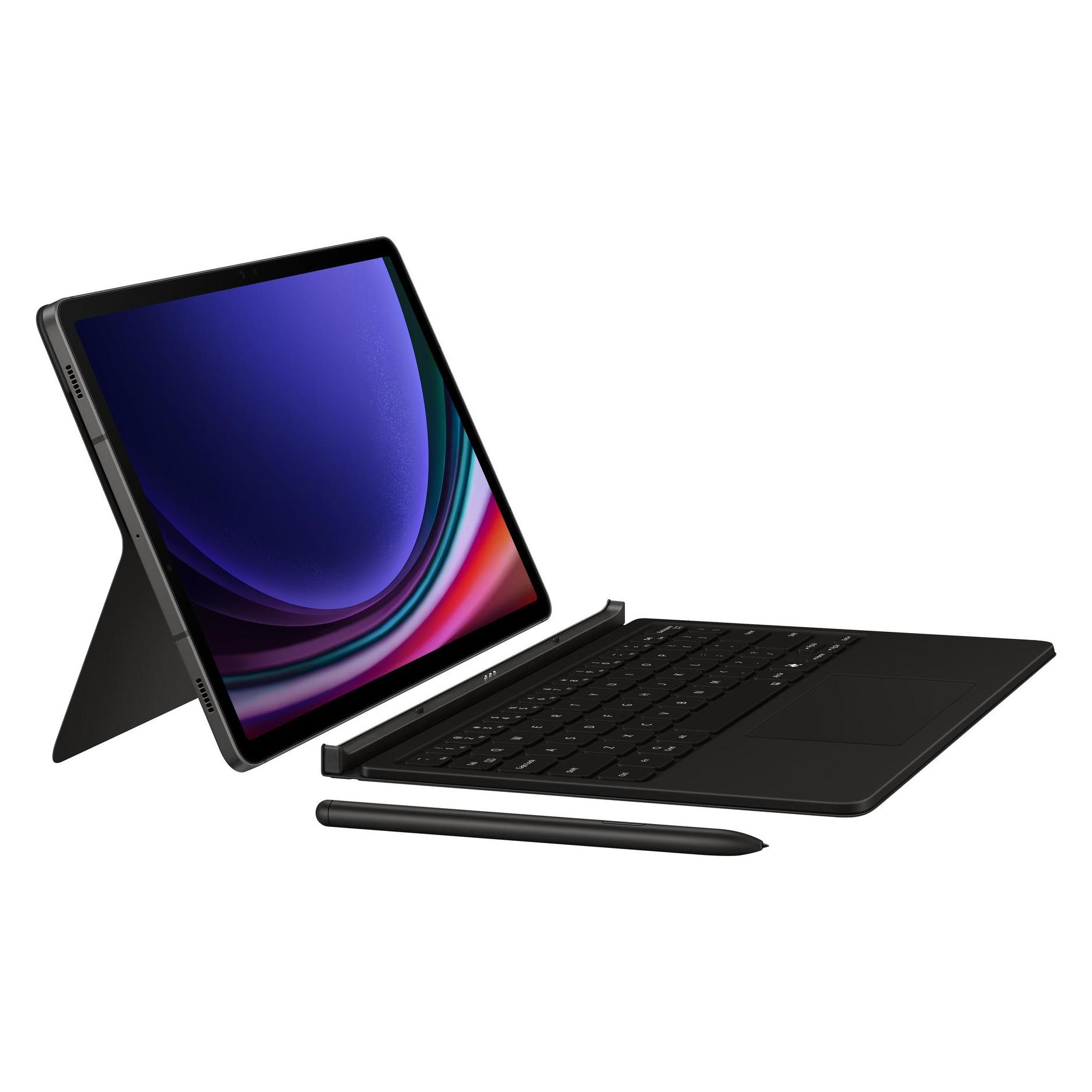 Samsung Book Cover Keyboard (DE, Samsung Galaxy Tab S9, Samsung Galaxy Tab S9 FE) (EF-DX725BBGGDE)