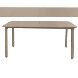 Rechteckiger Tisch 160x90 Noa garbar Kunststoff Beige