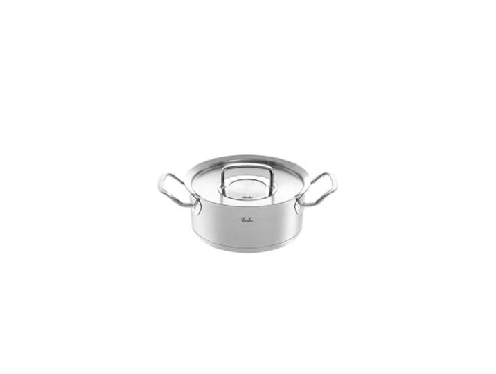 Fissler Original Profi Collection/braadpan (Ø 20 cm, 2,6 liter) roestvrij stalen kookpan, braadpan met metalen deksel - inductie