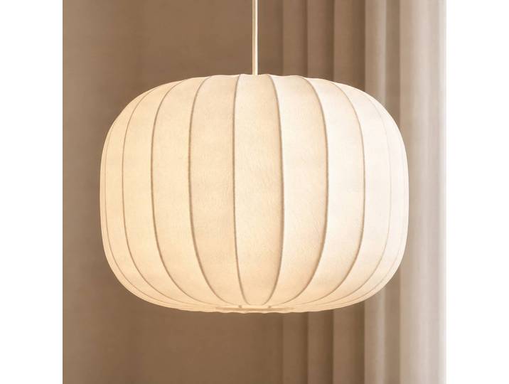 Hängeleuchte Bridget Lucande, dimmbar, weiß / opal, für Wohn- / Esszimmer, Textil / Stoff / Seide, Skandinavisch