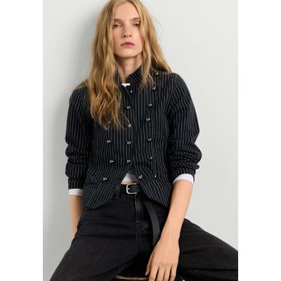 Wintermantel PEPE JEANS "winter coat LEANNE", Damen, Gr. XS, schwarz, 100% Baumwolle, Mäntel Wintermantel