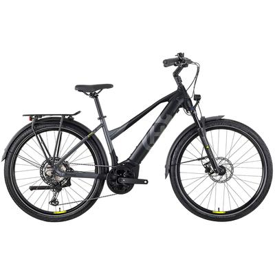 E-Bike HUSQVARNA E-BICYCLES "E-Trekkingbike Pather 2 Damen" Gr. 45, schwarz (schwarz, grau matt, schwarz), Elektrofahrräder, 45cm, 27,5 Zoll (69,85cm), Pedelec, Elektrofahrrad für Damen
