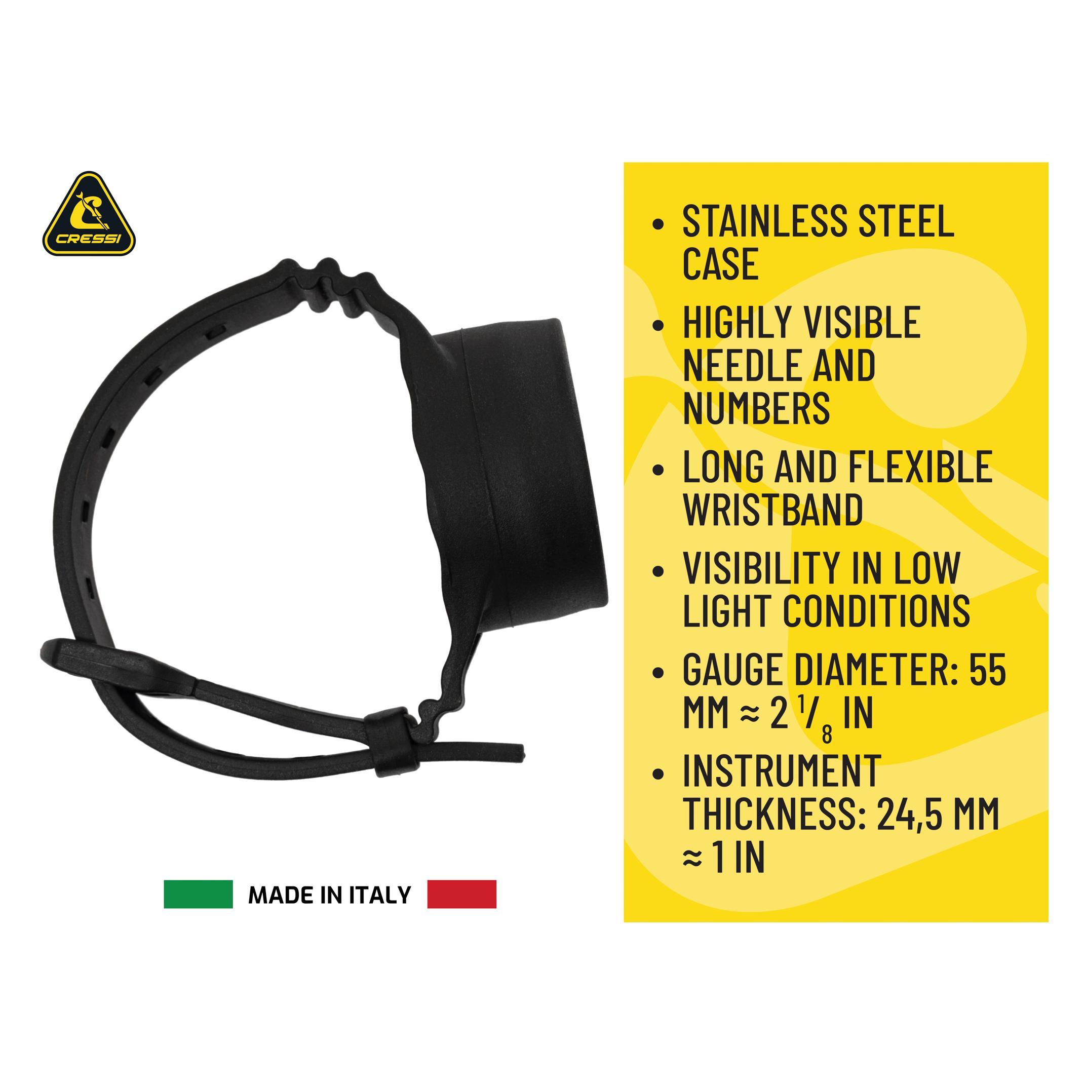 Cressi Armband-Tiefenmesser metrisch (KC760030)